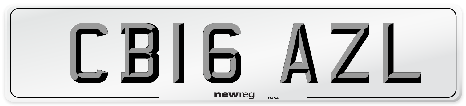 CB16 AZL Number Plate from New Reg